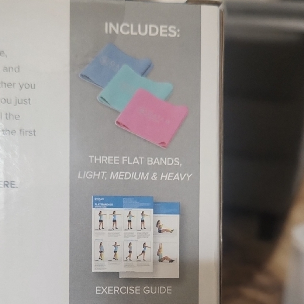GAIAM Evolve Flat Bands Set - Blue, Green, Pink - Picture 3 of 5